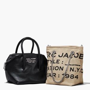 Marc Jacobs Black and Cream Satchel Set
